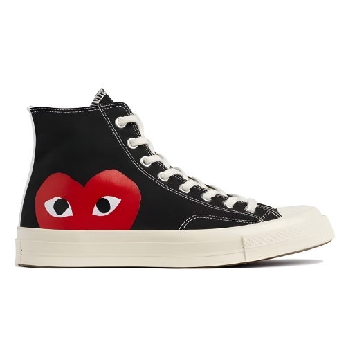 CDG Converse Big Heart High Top – Black