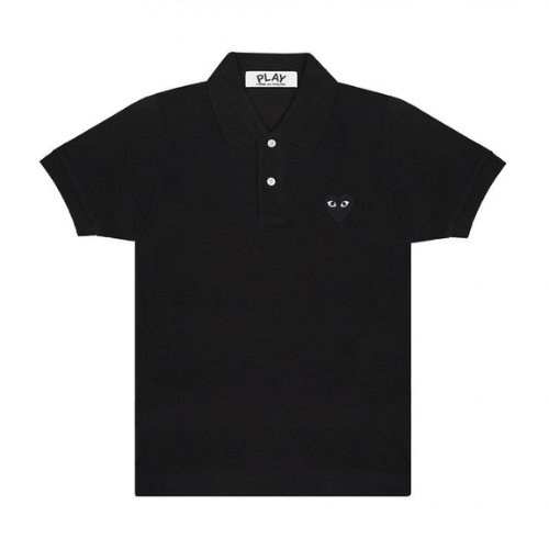CDG Play Polo Black Emblem – Black