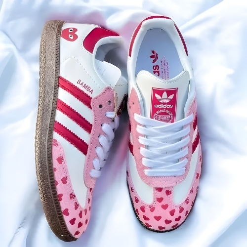 Comme des Garçons x Adidas Samba Sneakers White/Red