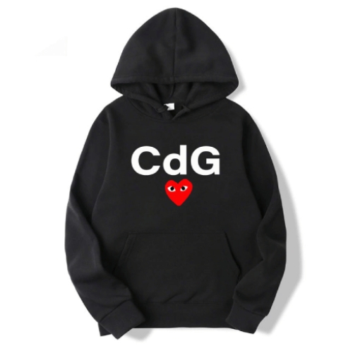 CDG Play Red Heart Front Print Hoodie