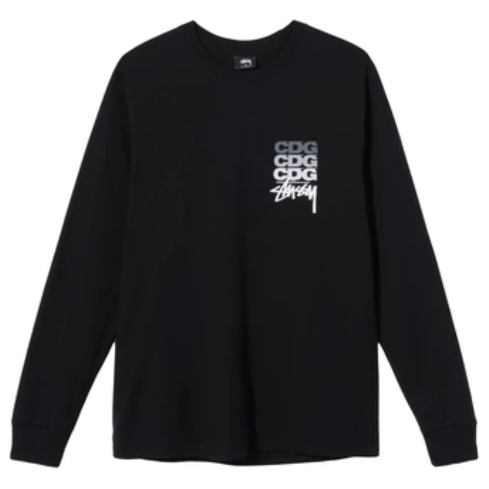 Comme des Garcons CDG x Stussy Long Sleeve Black T-Shirt