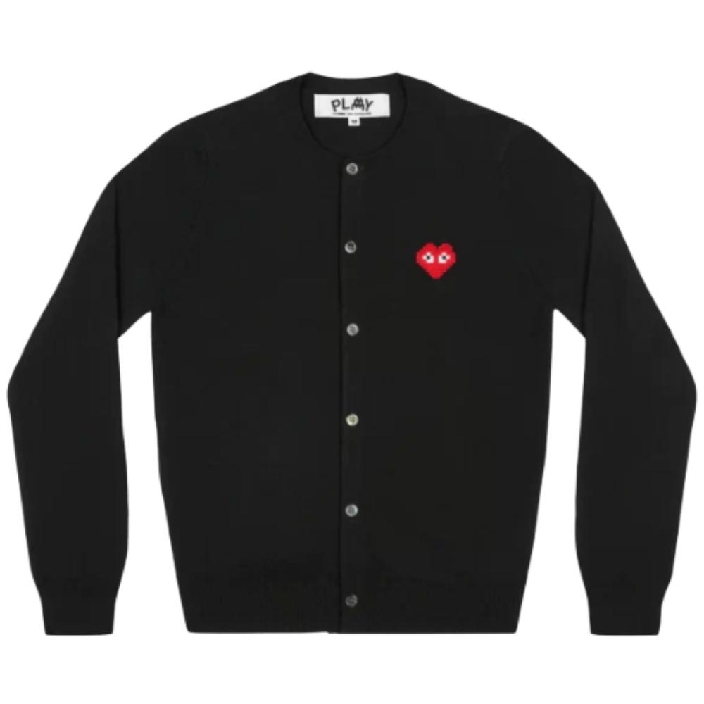 Comme des Garcons PLAY Women's Invader Heart Cardigan Black