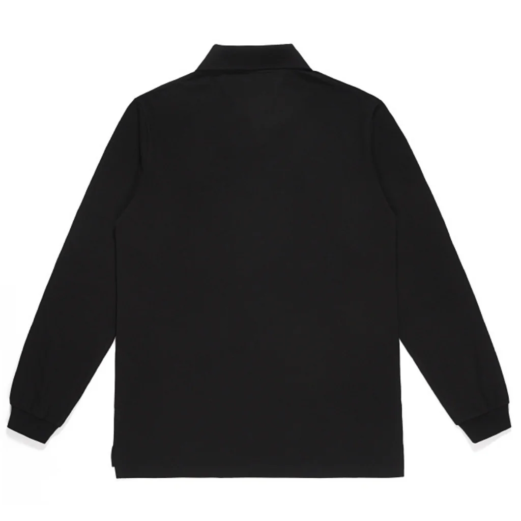 Comme des Garcons PLAY Black Long Sleeve Polo Red Heart