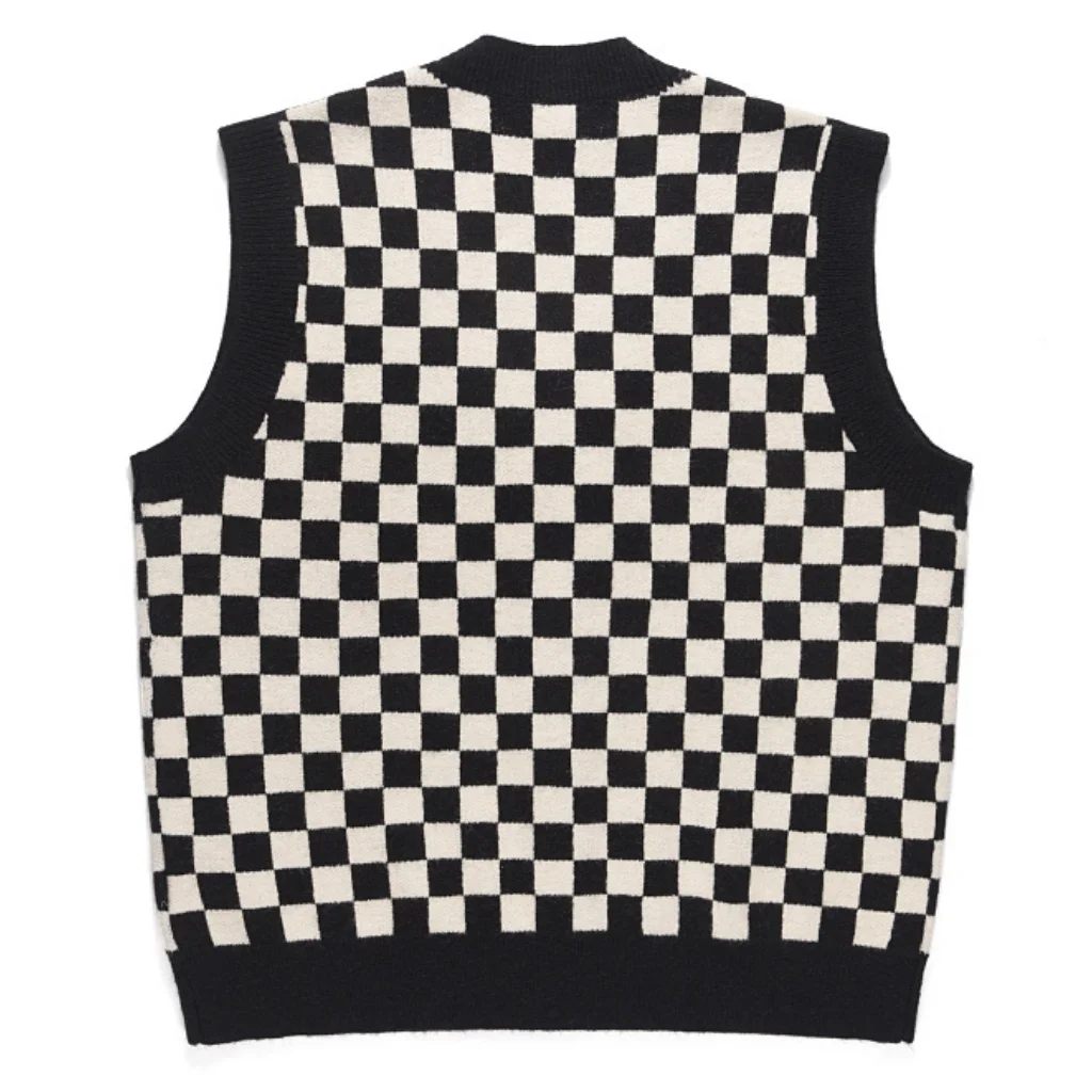 Comme des Garcons PLAY Checkered Knit Vest Red Heart