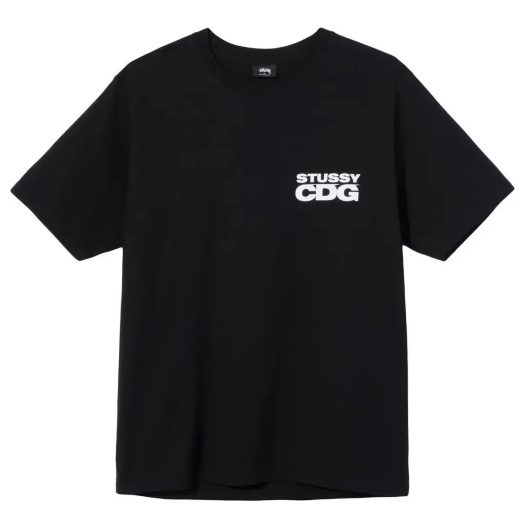 Comme des Garcons x Stussy CDG Black Logo T-Shirt - CDG Store